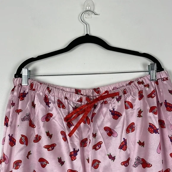 Robert Louis silk blend loungewear drawstring waist short sleeve button down - Picture 6 of 8